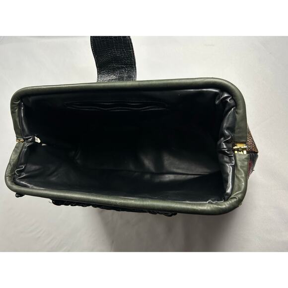 Very Rare Vintage "Renaissance" Patchwork Purse Shoulder Bag nanny McPhee  - Picture 3 of 11